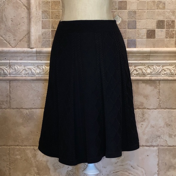 Sandro Paris Black Knit Stretch Skirt - Picture 1 of 6